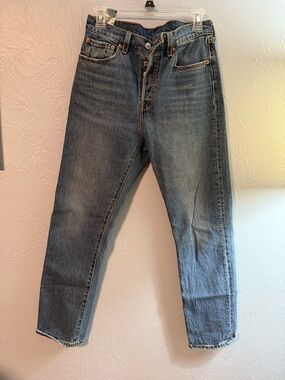 Levis 501 Slim Straight Blue Denim Jeans